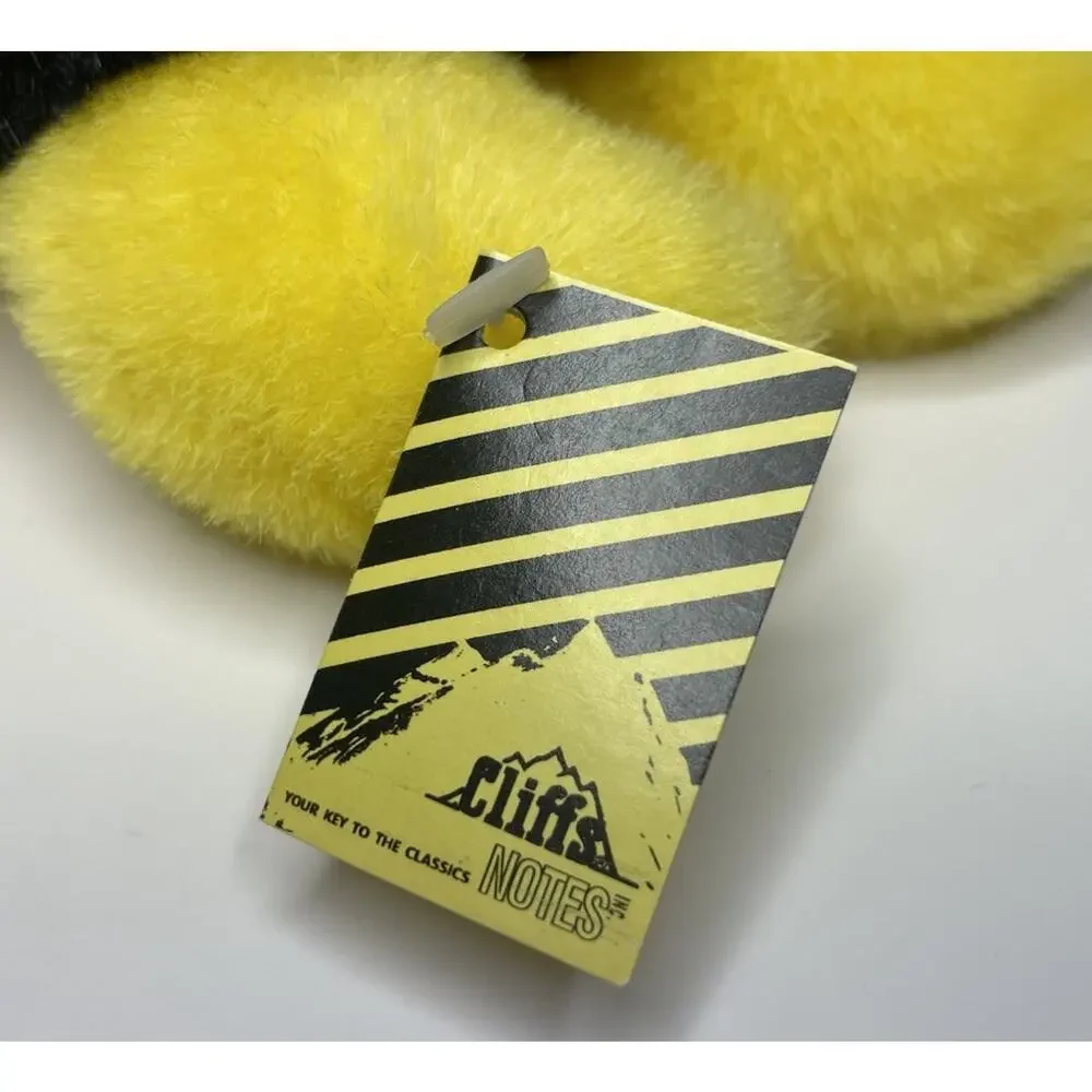 Vintage Applause Cliffs Notes Turtle Plush 8” Yellow Black With Tags